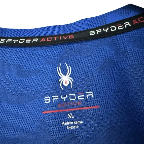 Spyder Active Womens Cropped Camo Tank Top Sz XL Blue Activewear - Picture 5 of 8